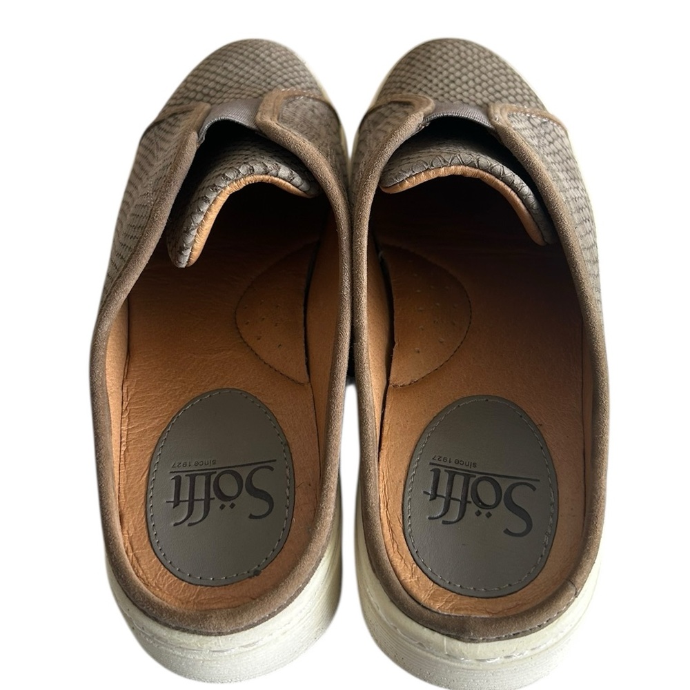 Sofft Leather Snakeskin Embossed Slip-On Sneaker Mules Women’s Size‎ 6.5M – Grey - Picture 4 of 7
